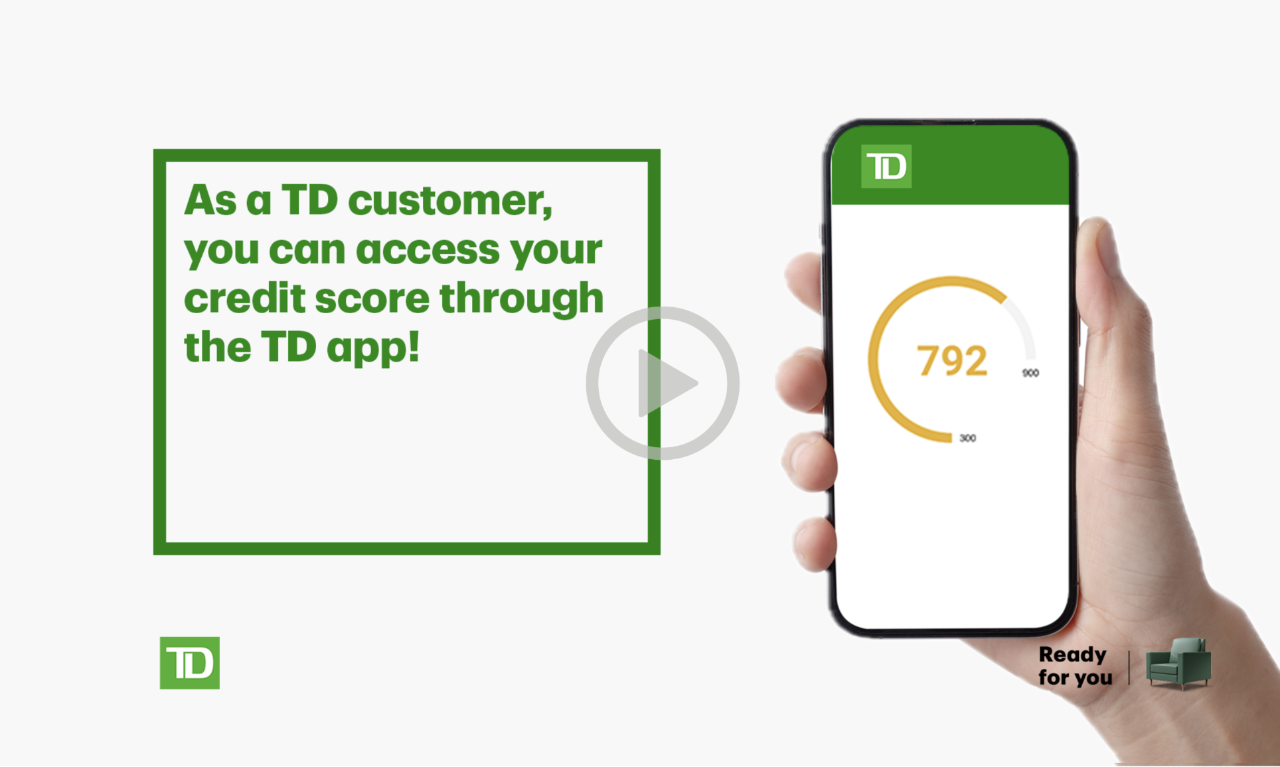 How to check your Credit Score with the TD app